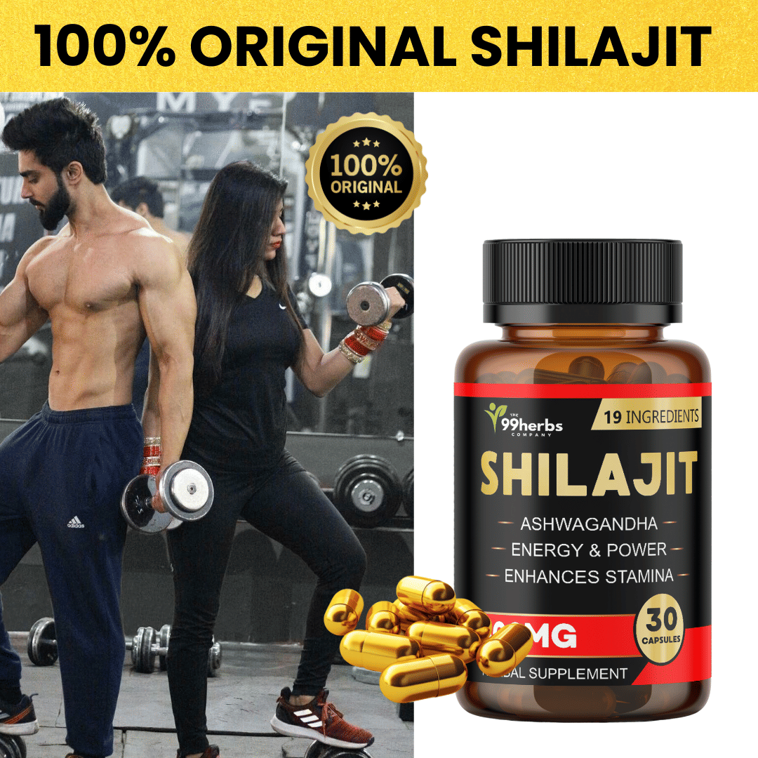 99Herbs Shilajit 19 Ingredients – 30 Capsules 500mg for Strength, Vitality & Daily Energy 99Herbs Shilajit 19 Ingredients – 30 Capsules 500mg for Strength, Vitality & Daily Energy