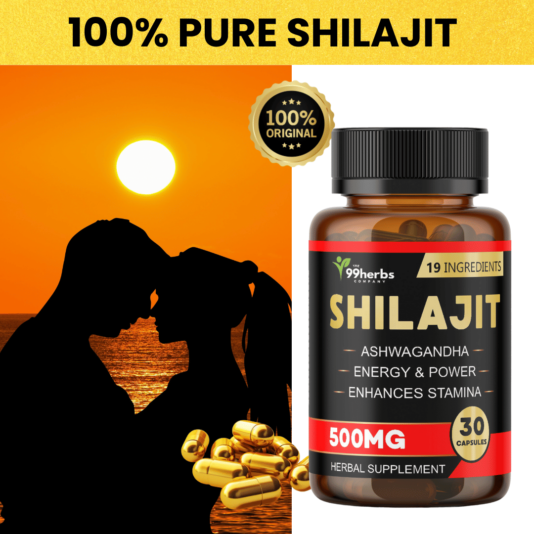 99Herbs Shilajit 19 Ingredients – 30 Capsules 500mg for Daily Stamina, Strength & Energy 99Herbs Shilajit 19 Ingredients – 30 Capsules 500mg for Daily Stamina, Strength & Energy