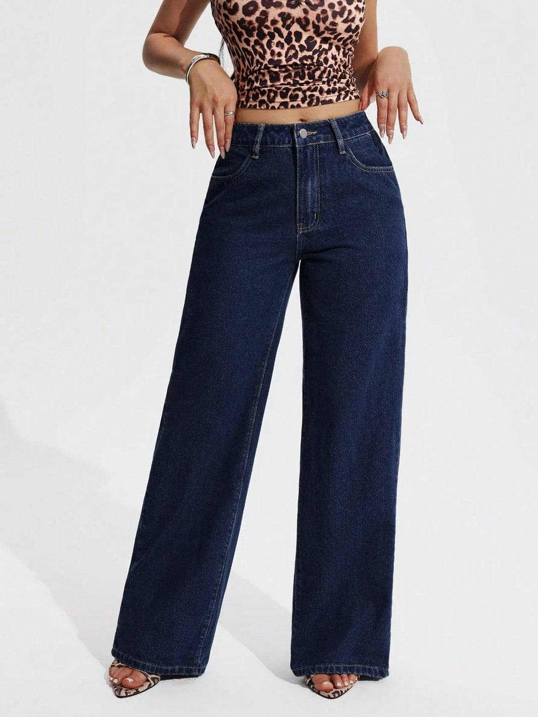     			9x denims Women's Straight Fit High-Rise Jeans ( Blue )
