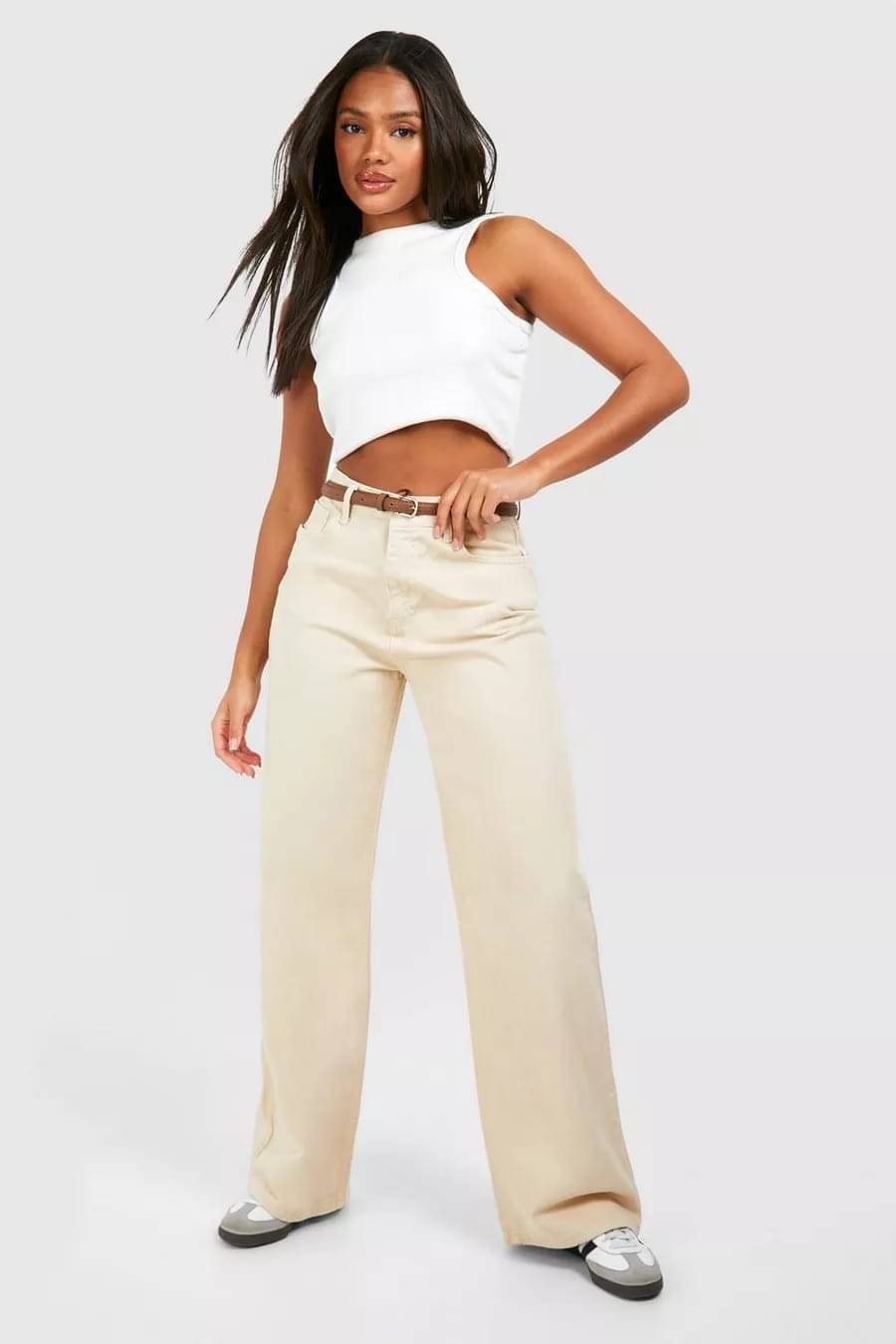     			9x denims Women's Straight Fit High-Rise Jeans ( Cream )