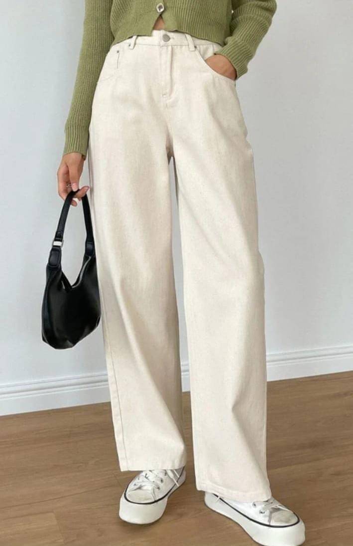     			9x denims Women's Straight Fit High-Rise Jeans ( Cream )