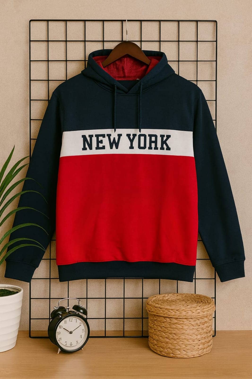 AUSTIVO Fleece Hooded Men's Sweatshirt - Red ( Pack of 1 )