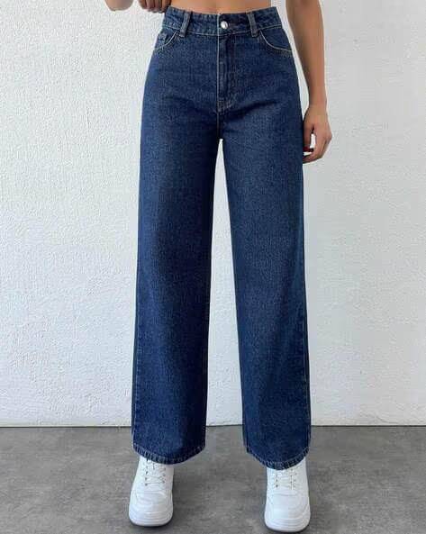     			AngelFab Women's Regular Fit High-Rise Jeans ( Blue )