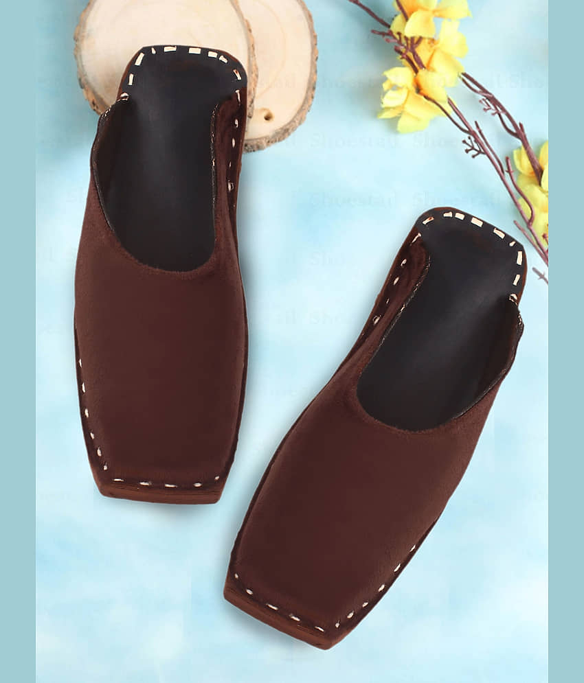 Anjaneya Creations Brown Men's Mule - Ethnic Shoes | Buy online on ZillyBuy