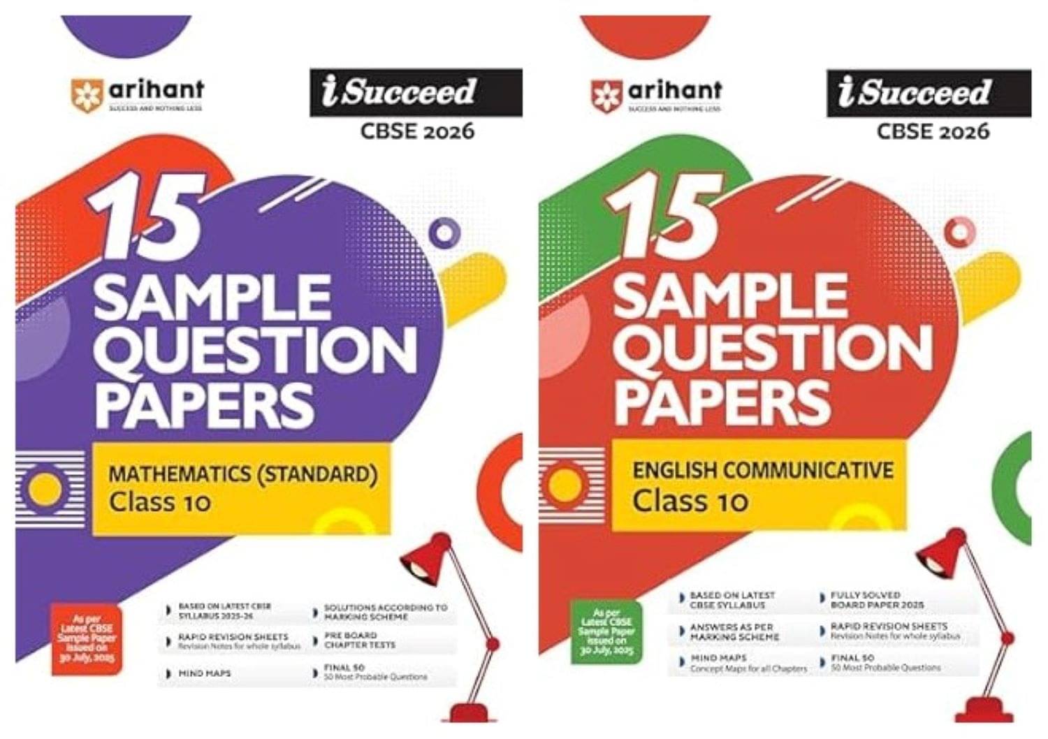 Arihant I Succeed CBSE Sample Question Papers Class 10 Mathematics Standard & English English Communicative Exam 2026 | 15 Solved & Practice Papers Arihant I Succeed CBSE Sample Question Papers Class 10 Mathematics Standard & English English Communicative Exam 2026 | 15 Solved & Practice Papers
