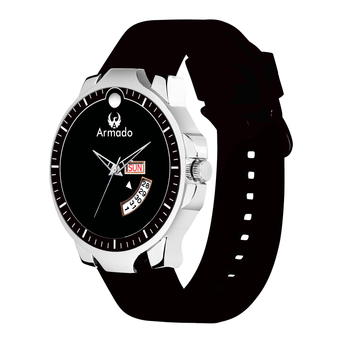 Armado Black Silicon Analog Men's Watch
