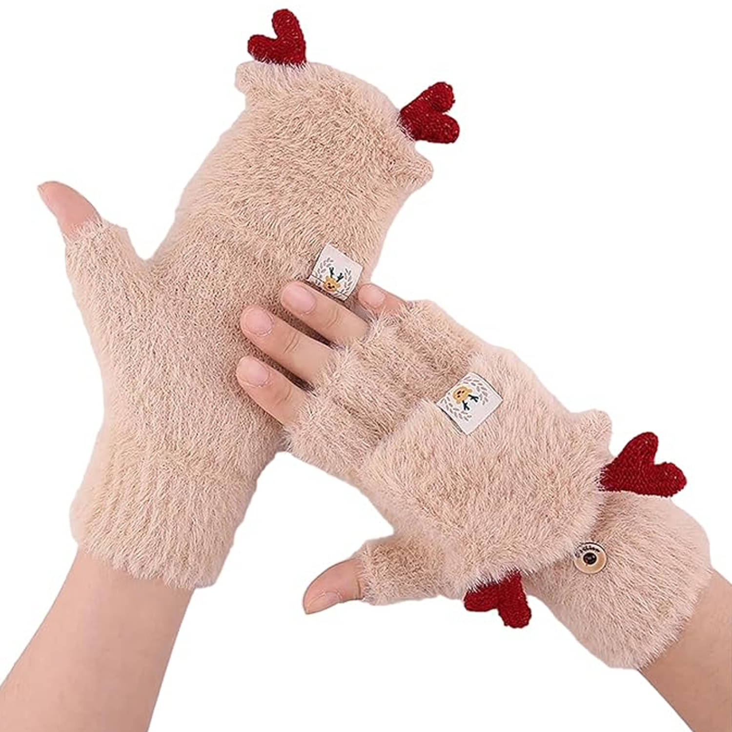     			Bizarro.in Beige Women's Woollen Gloves ( Pack of 2 )