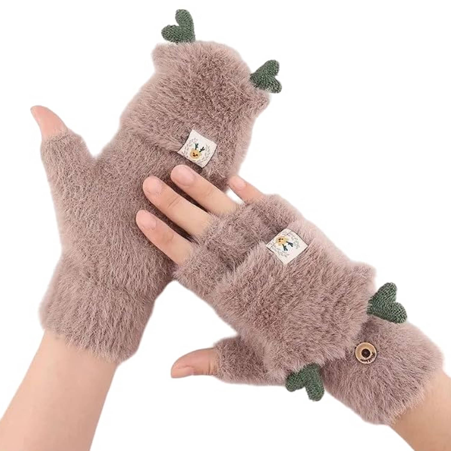     			Bizarro.in Brown Women's Woollen Gloves ( Pack of 2 )