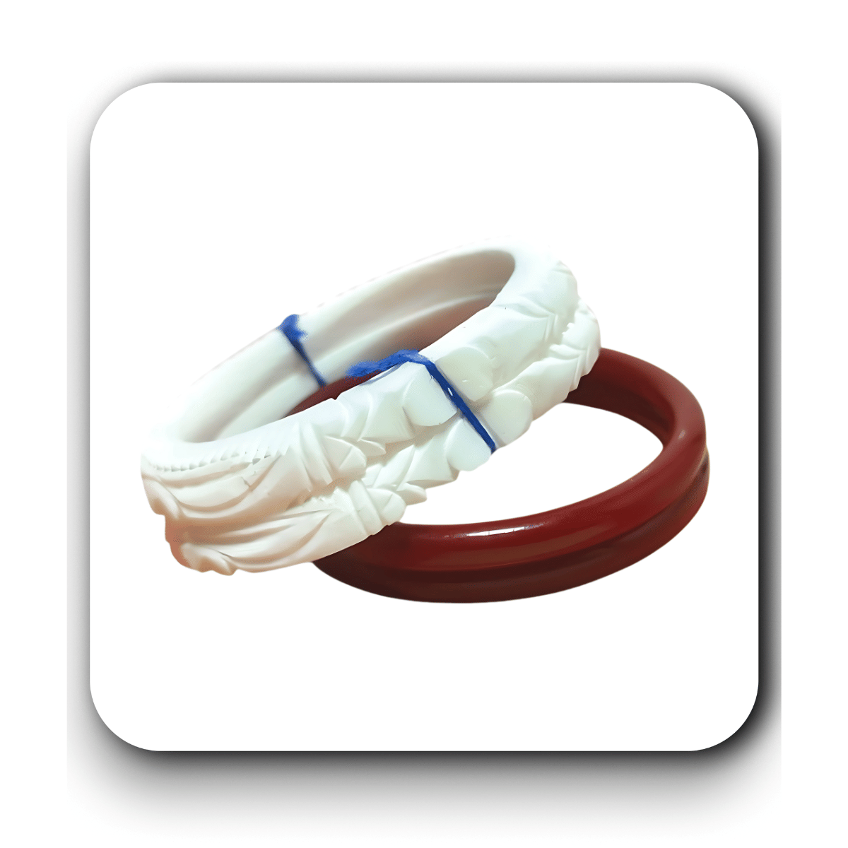     			CHURI FASHON POINT White Bangle Set ( Pack of 4 )