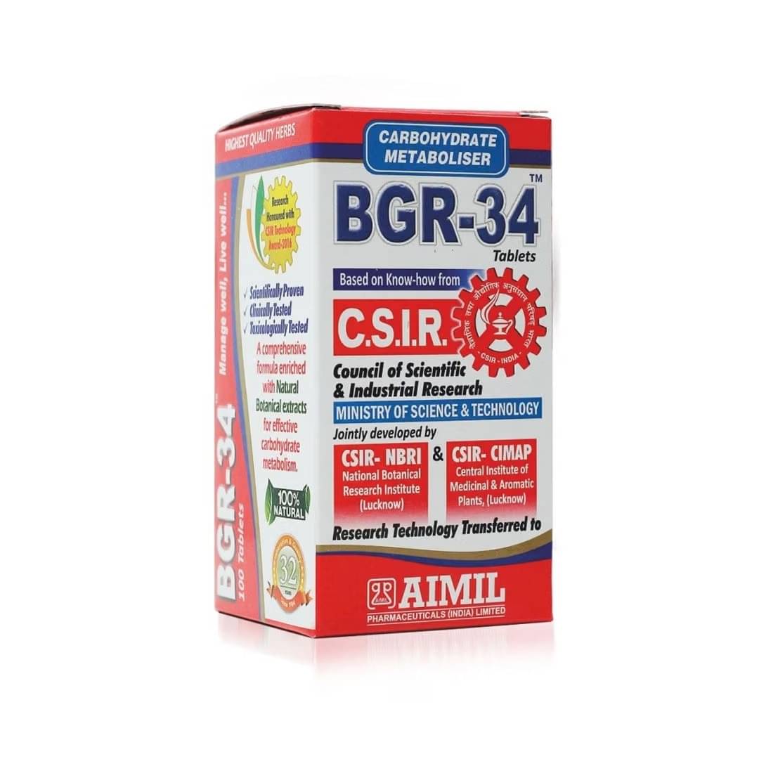     			BGR 34 Tablet, Pack of 100 no.s
