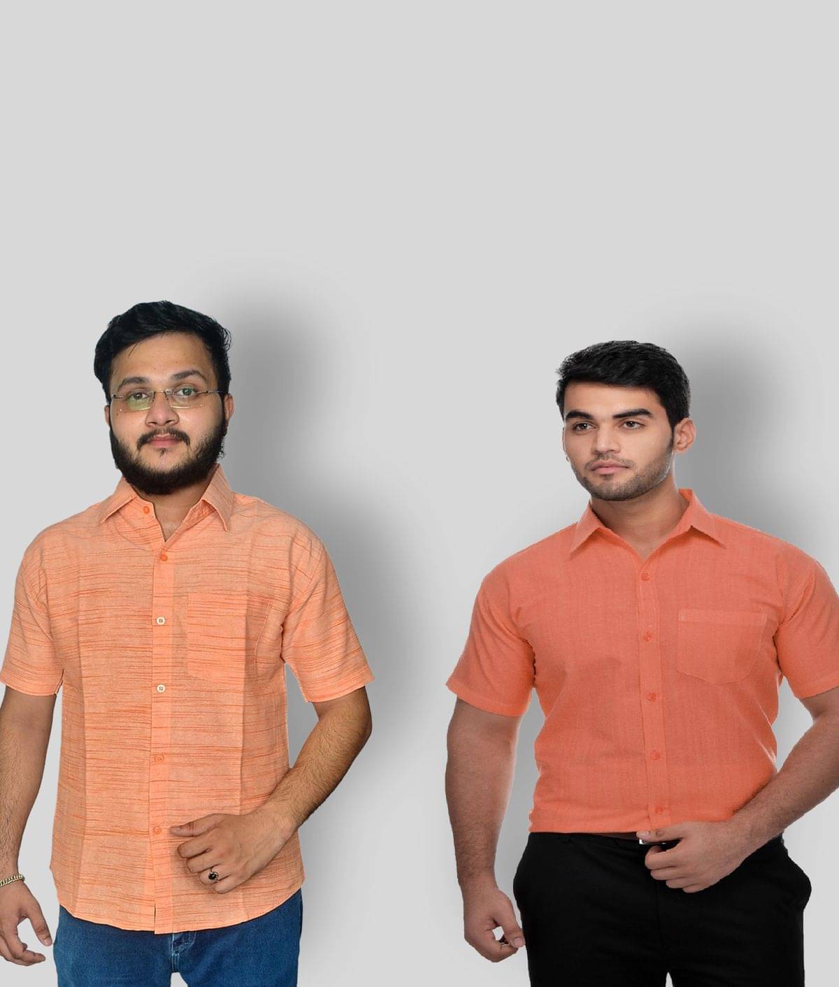 DESHBANDHU DBK Cotton Regular Fit Half Sleeves Men's Formal Shirt - Multi ( Pack of 2 ) DESHBANDHU DBK Cotton Regular Fit Half Sleeves Men's Formal Shirt - Multi ( Pack of 2 )