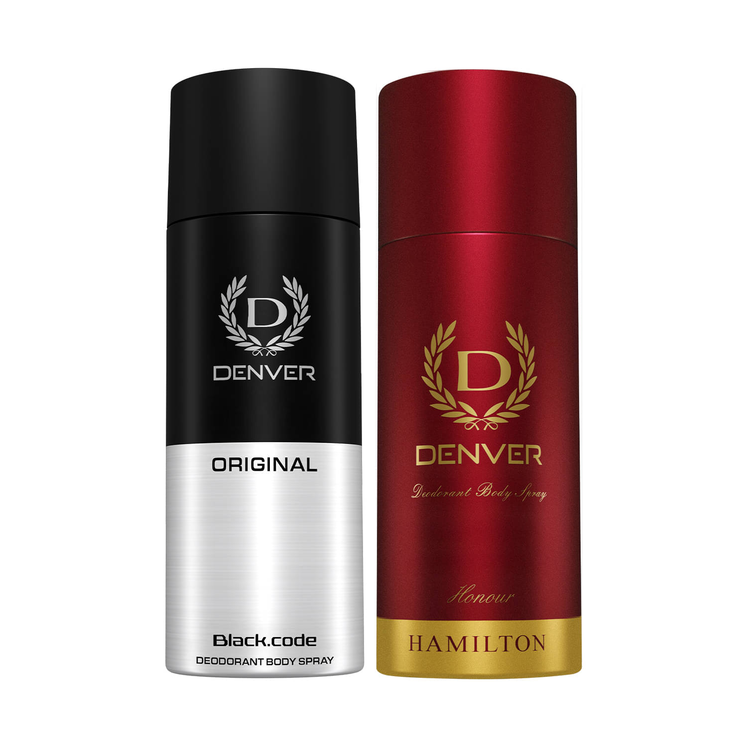     			Denver Black Code Original & Honour 150 ml Each Deodorant Spray for Men 300 ml ( Pack of 2 )