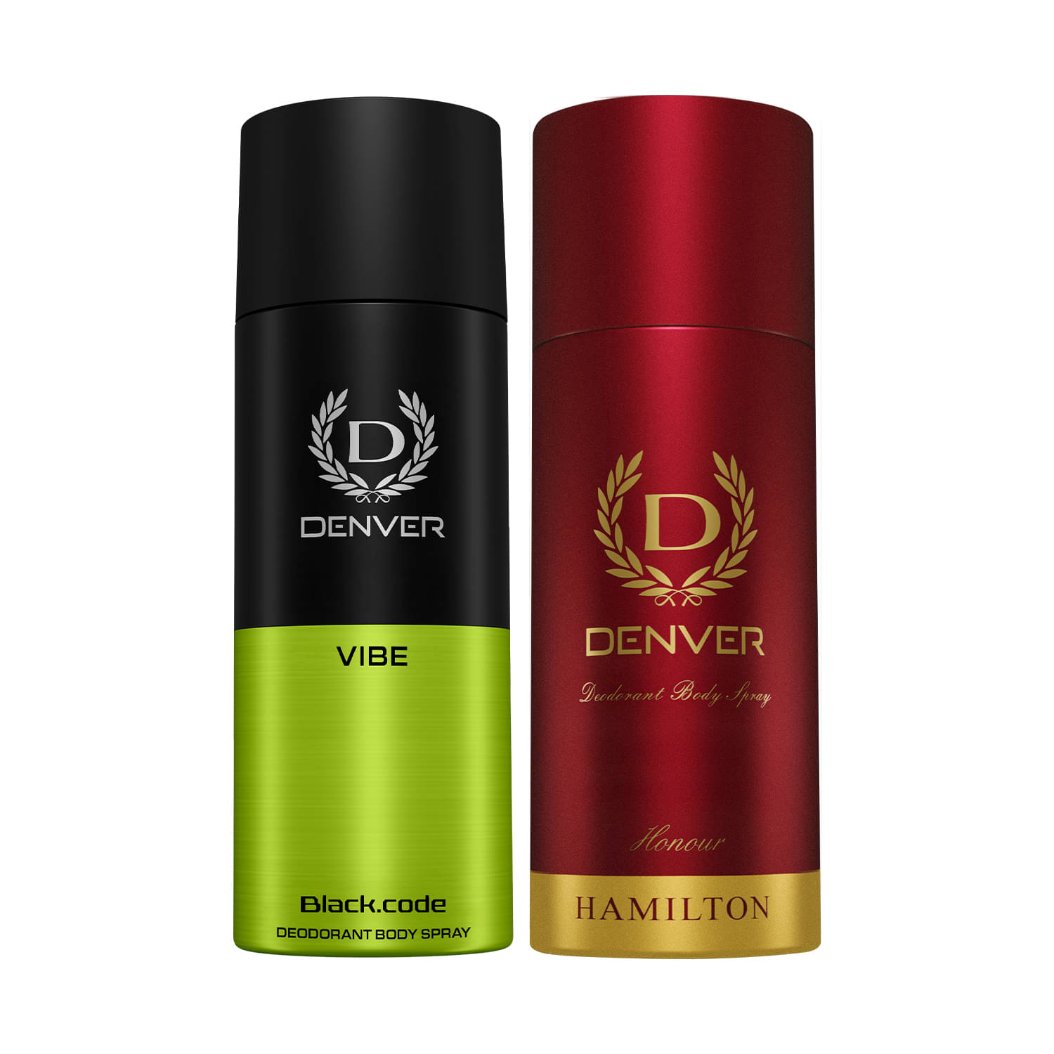     			Denver Honour & Black Code Vibe 150 ml Each Deodorant Spray for Men 300 ml ( Pack of 2 )