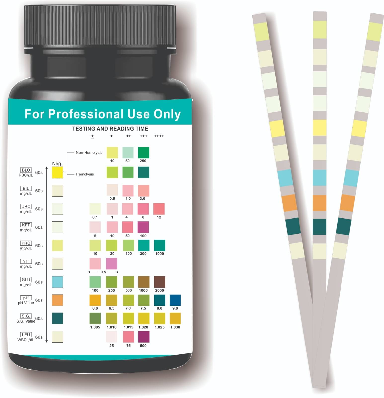     			Dr. Manya Urine Test Strips – 10 Parameter | 1 Bottle – 100 Strips | Test for Glucose, Protein, pH, Ketone, Blood, Leukocytes, Nitrite, Bilirubin, Urobilinogen, Specific Gravity