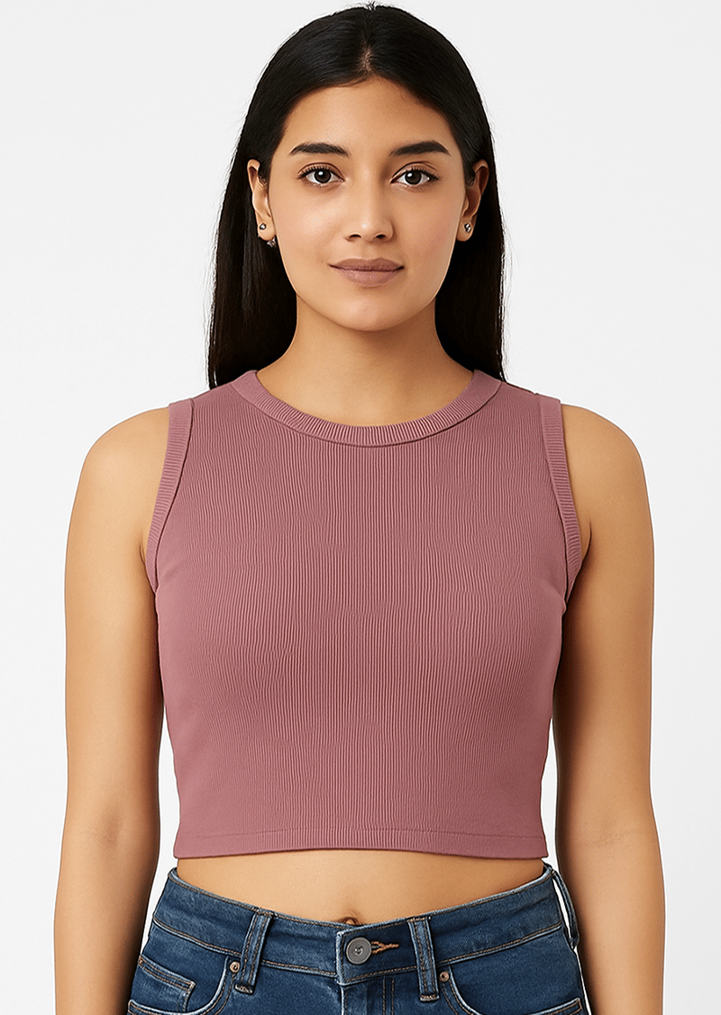     			Elina Women's Cotton Crop Top ( Purple )