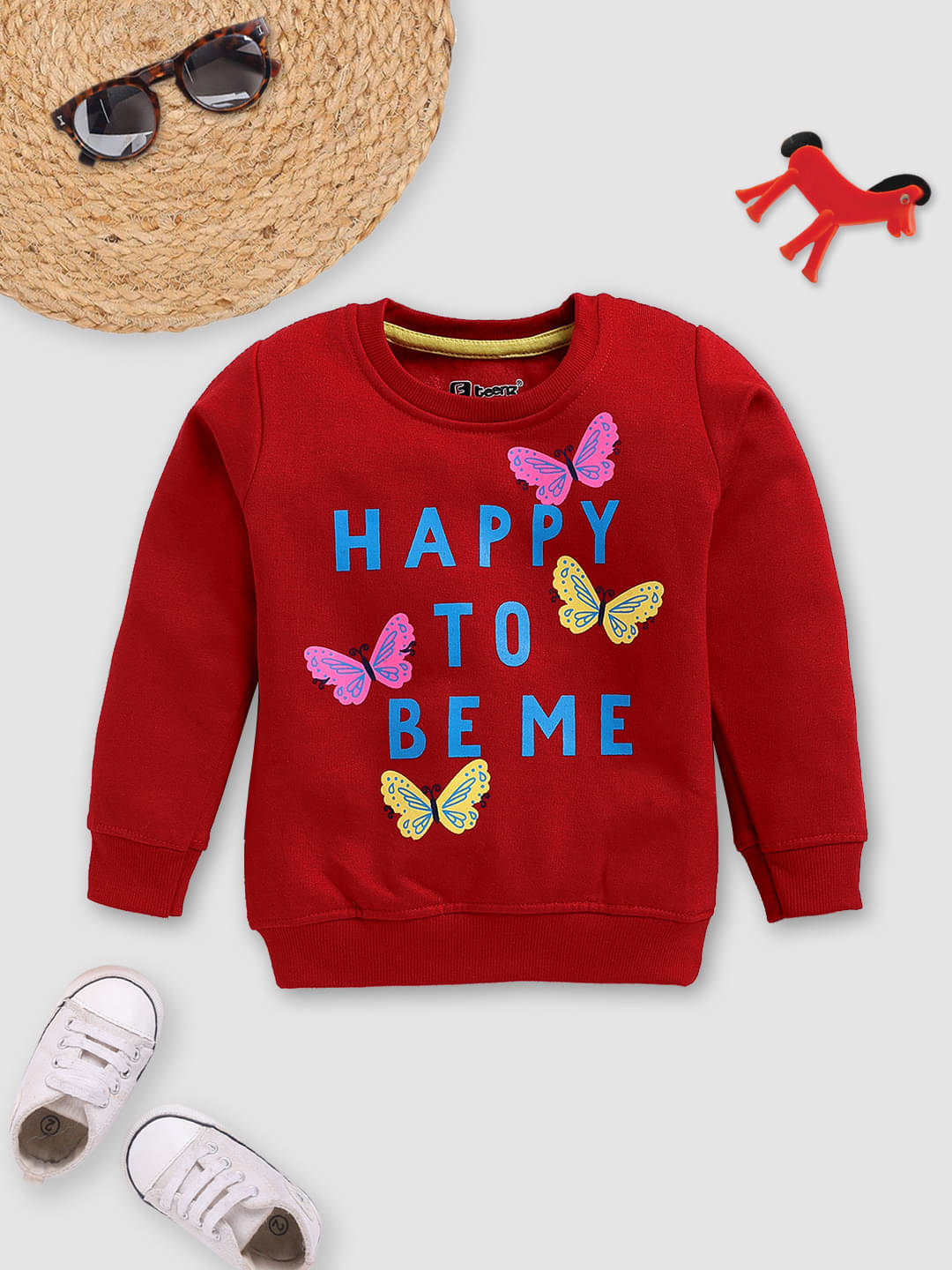     			Eteenz Pack of 1 Girls Fleece Sweatshirt ( Maroon )