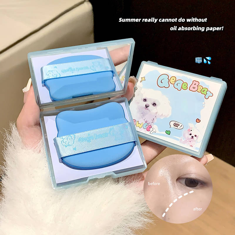 Facial Tissues with Mirror and Finger Dabber, Travel Oil Controling Kit, Dry wipes for Women 100 Sets Facial Tissues with Mirror and Finger Dabber, Travel Oil Controling Kit, Dry wipes for Women 100 Sets