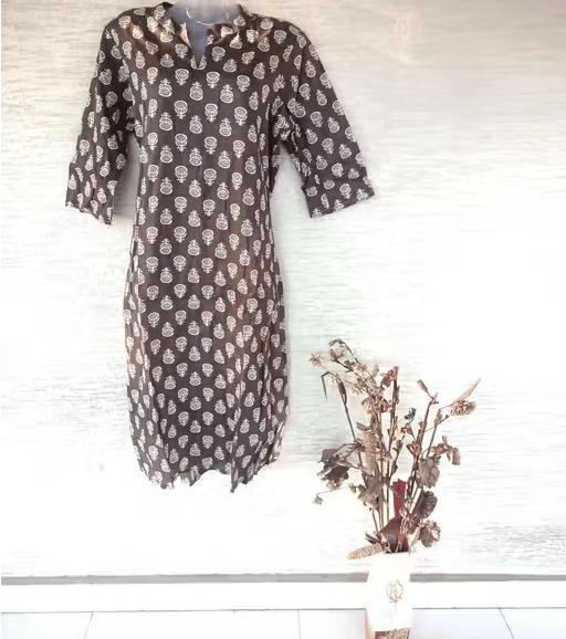     			GAURAV GOYAL Women Cotton Printed A-line Kurti ( Brown )