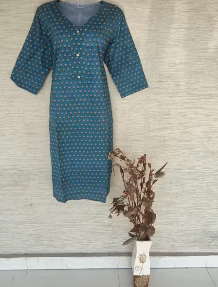     			GAURAV GOYAL Women Cotton Printed A-line Kurti ( Blue )