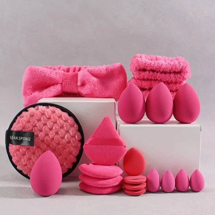     			GEGE BEAR Sponge 20 g Headband and Wristband 20 Pieces makeup puffs