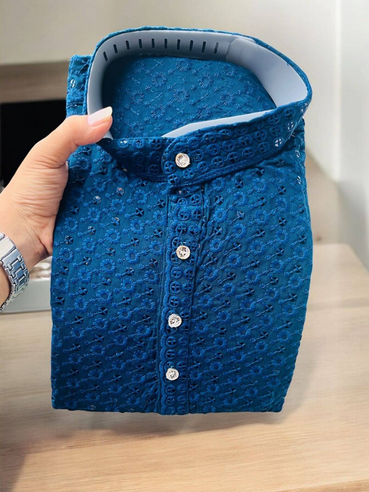     			GROWWAX Blue Viscose Men's Regular Kurta ( Pack of 1 )