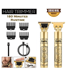 Gatih Hair Trimmer Gold Cordless Beard Trimmer With 180 minutes Runtime