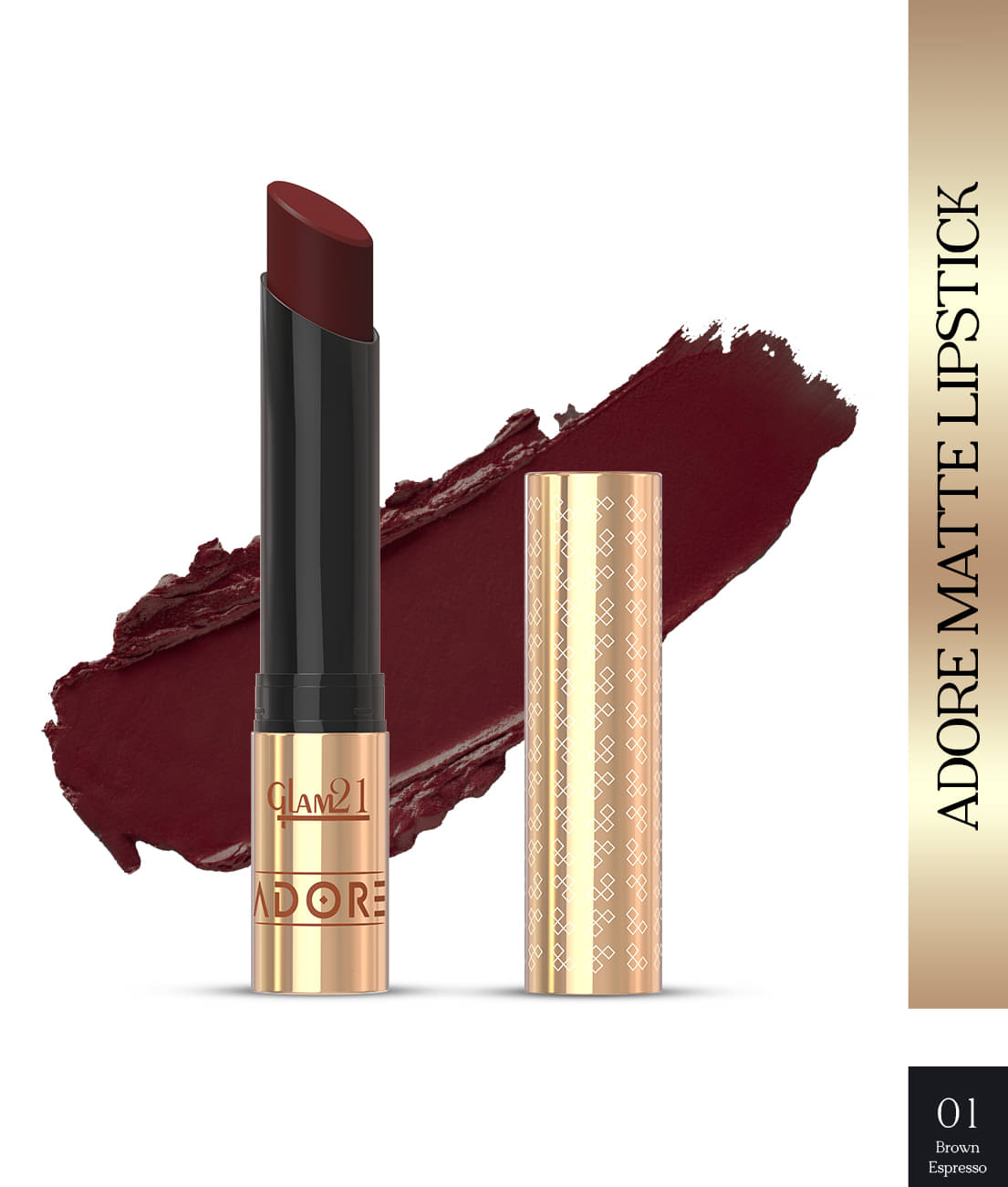     			Glam21 Choco Brown Matte Transferproof Creme Lipstick ( Pack of 1 )