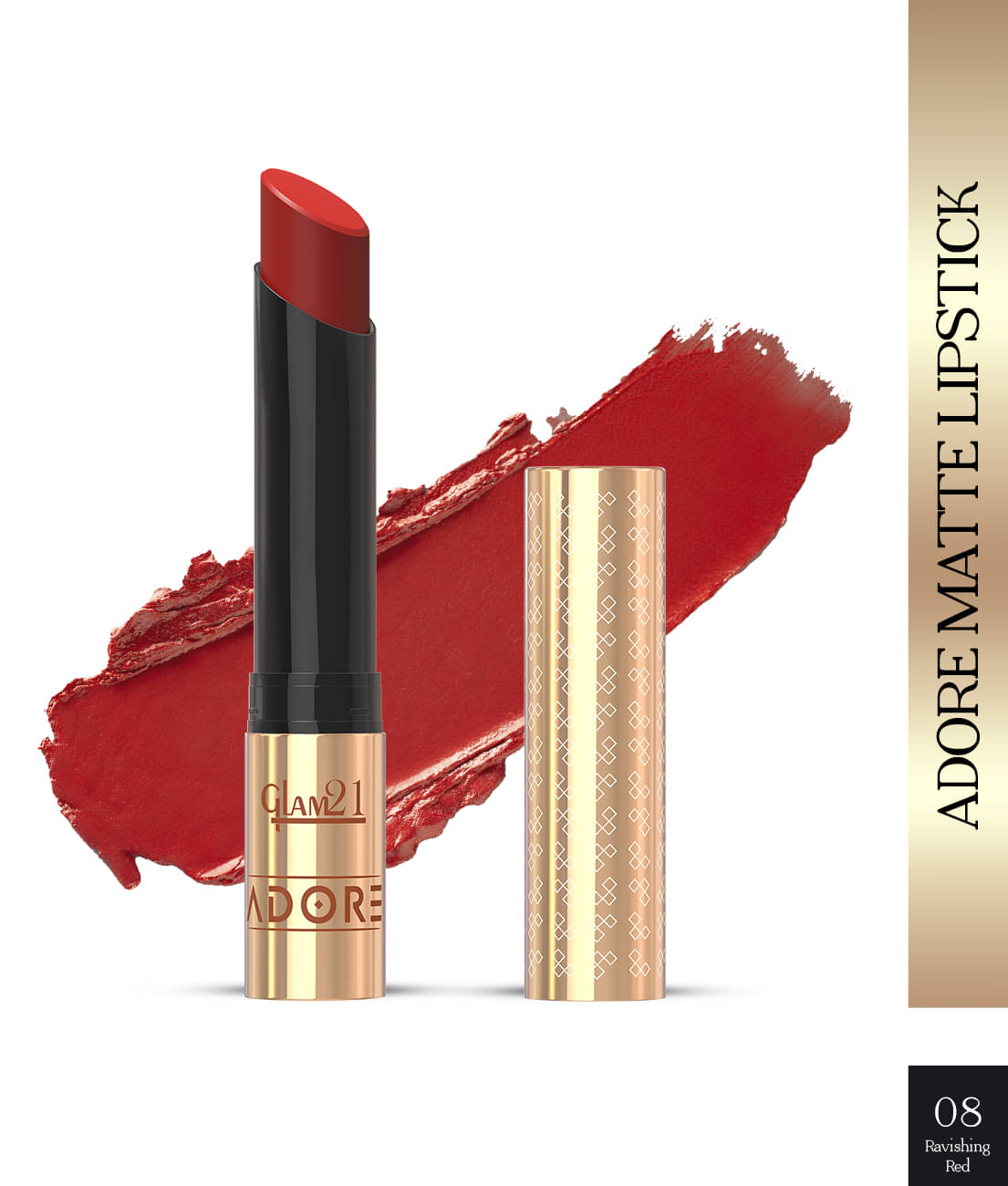     			Glam21 Red Magic Matte Transferproof Creme Lipstick ( Pack of 1 )