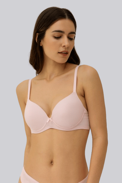 HERBLOURE Pack of 1 Lycra Lightly Padded Everyday Bra For Women ( Pink )     			HERBLOURE Pack of 1 Lycra Lightly Padded Everyday Bra For Women ( Pink )