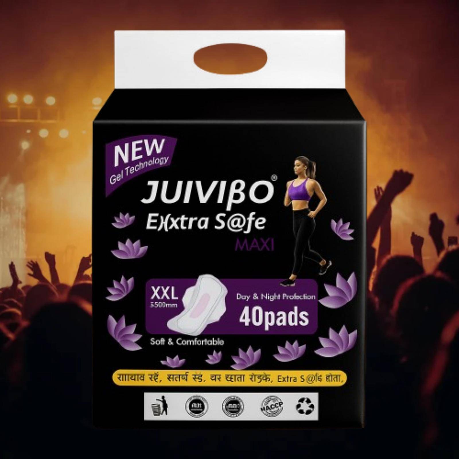     			JUIVIBO Extra Safe Cottony Mixed Maxi Sanitary Pad