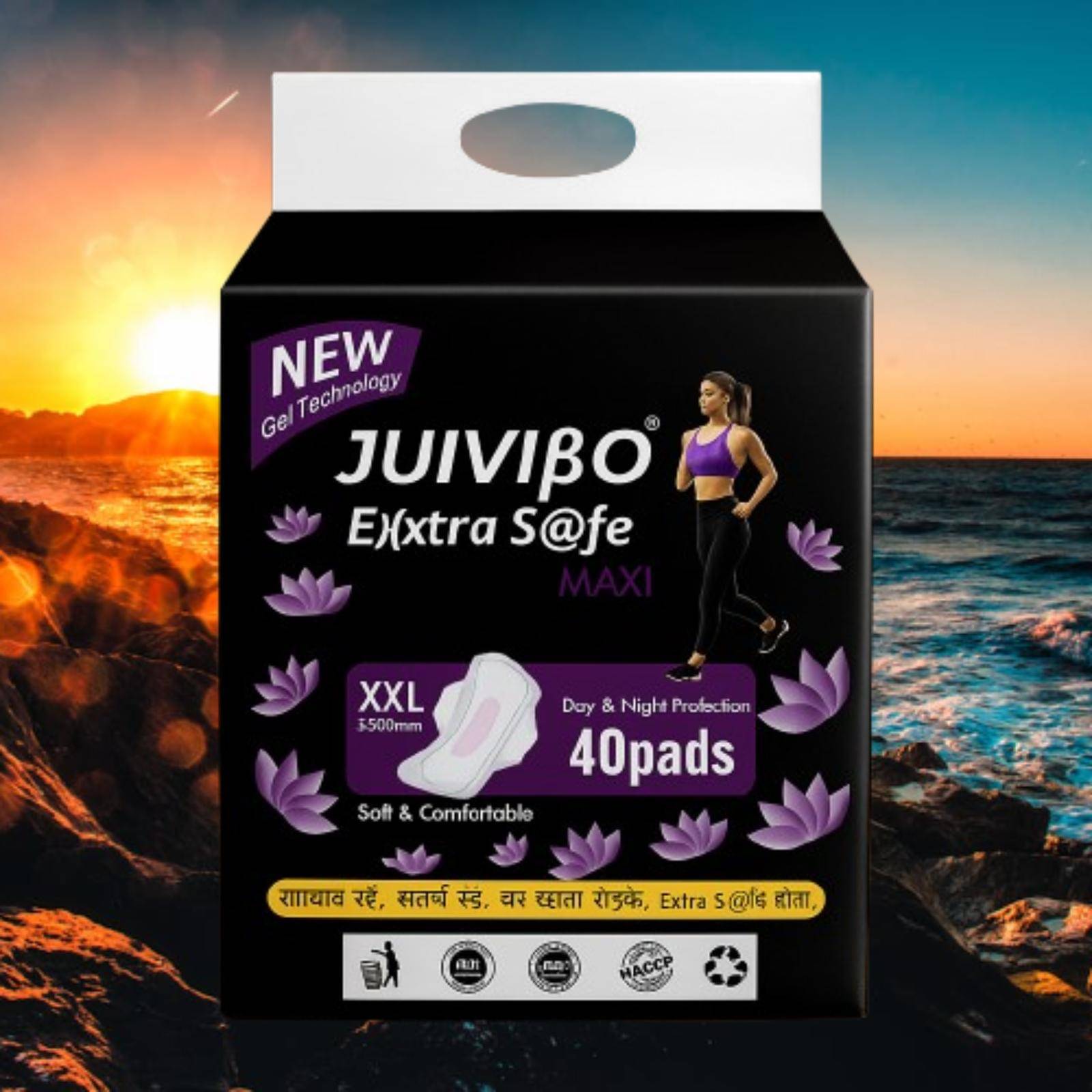     			JUIVIBO Extra Safe Cottony XXL Maxi Regular Sanitary Pad