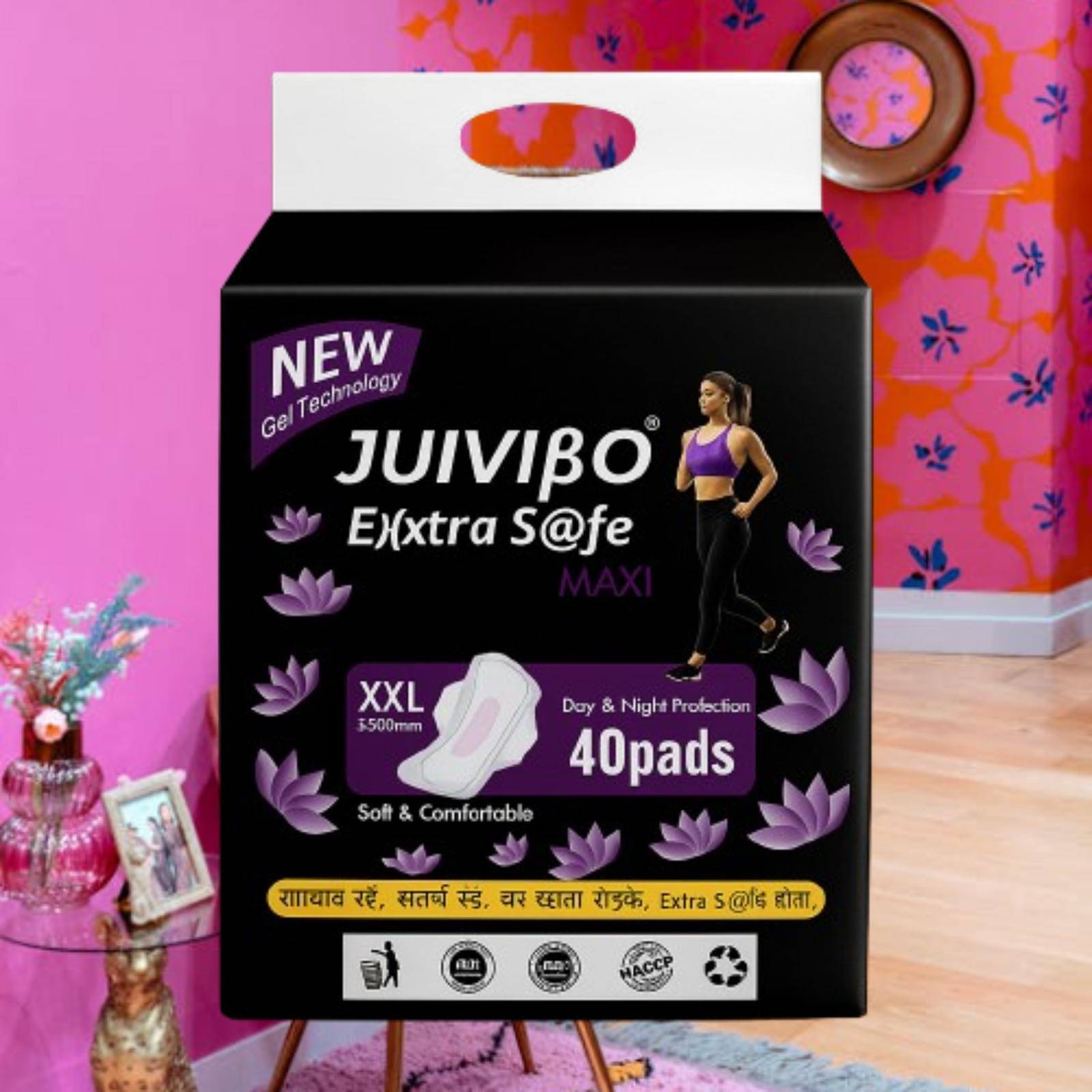     			JUIVIBO Extra Safe Cottony XXL Maxi Regular Sanitary Pad