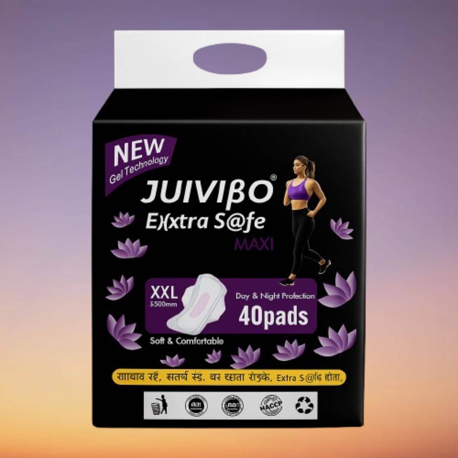     			JUIVIBO Extra Safe Cottony XXL Maxi Regular Sanitary Pad