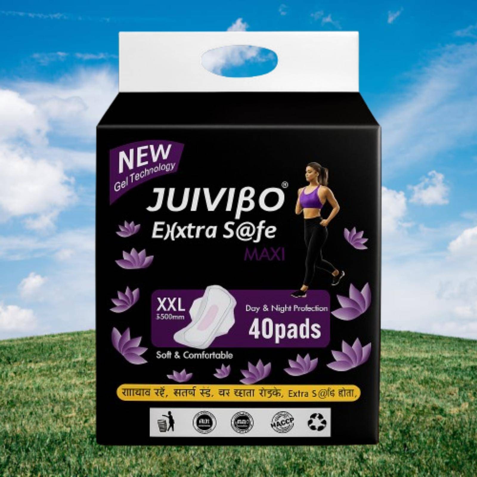     			JUIVIBO Extra Safe Cottony XXL Maxi Regular Sanitary Pad