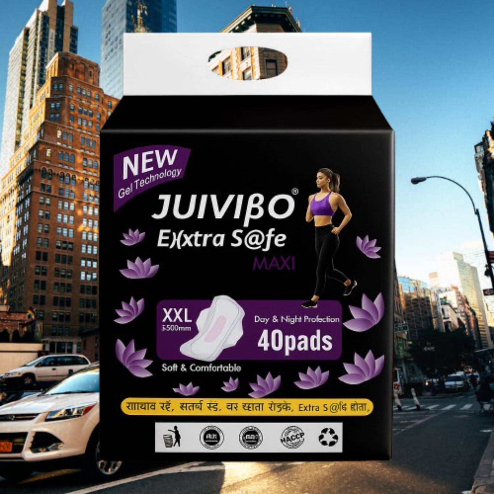     			JUIVIBO Extra Safe Cottony XXL Maxi Regular Sanitary Pad