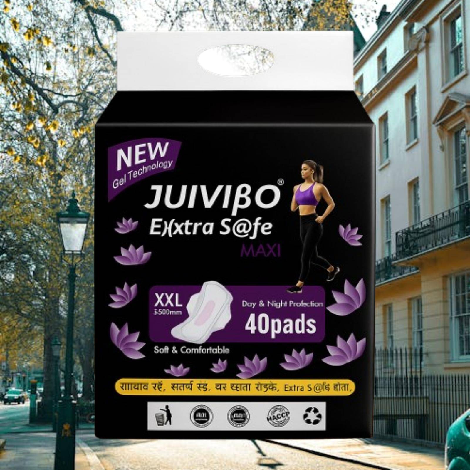 JUIVIBO Extra Safe Cottony XXL Maxi Regular Sanitary Pad JUIVIBO Extra Safe Cottony XXL Maxi Regular Sanitary Pad