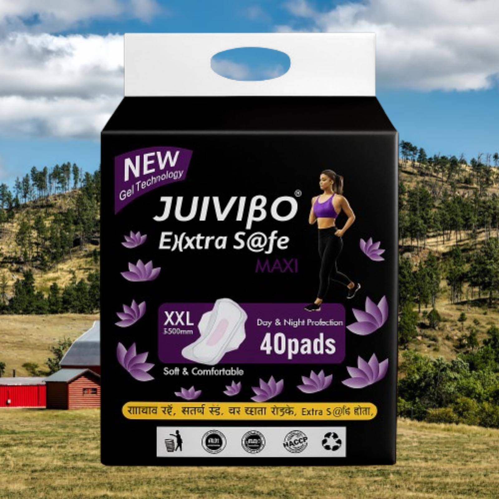     			JUIVIBO Extra Safe Cottony XXL Maxi Regular Sanitary Pad