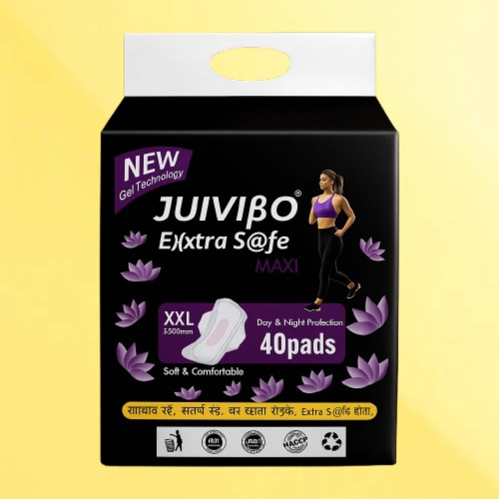 JUIVIBO Extra Safe Cottony XXL Maxi Regular Sanitary Pad JUIVIBO Extra Safe Cottony XXL Maxi Regular Sanitary Pad