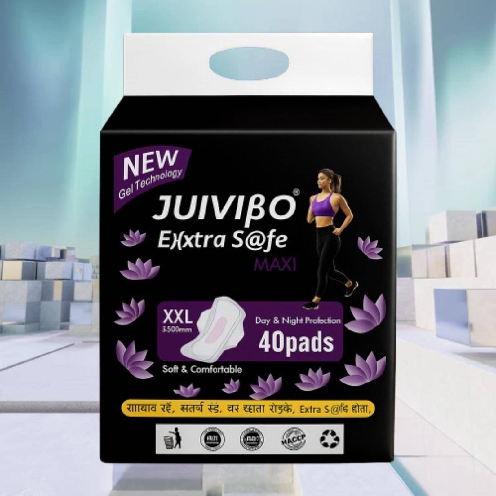     			JUIVIBO Extra Safe Cottony XXL Maxi Regular Sanitary Pad