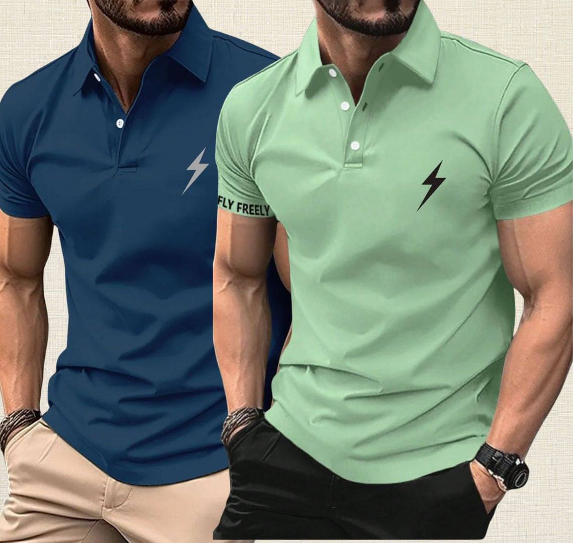     			KRSTITCH Men Polyester Regular Fit Solid Polo T Shirt ( Multicolor3 )