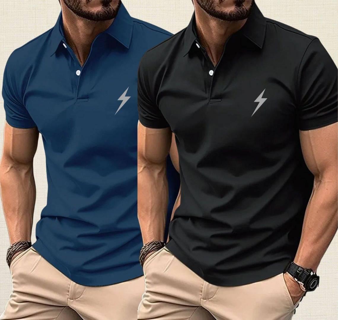     			KRSTITCH Men Polyester Regular Fit Solid Polo T Shirt ( Multicolor2 )
