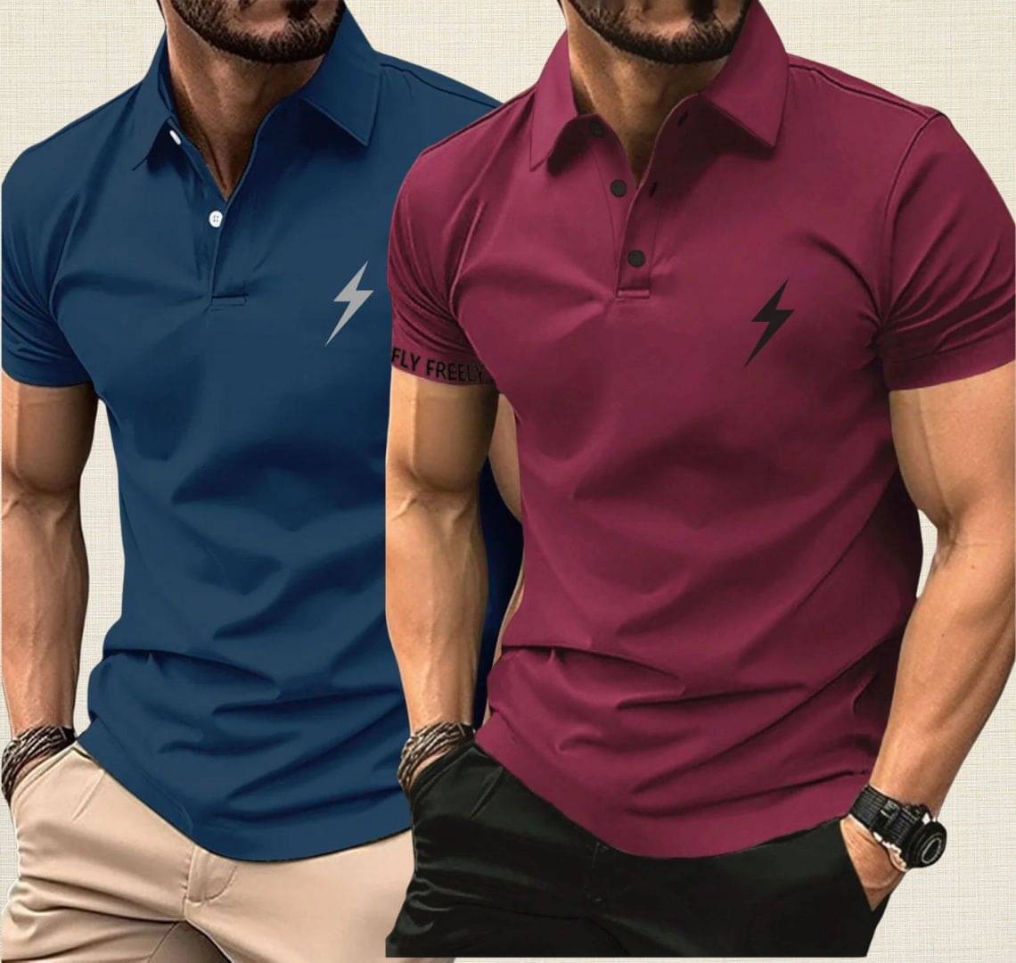KRSTITCH Men Polyester Regular Fit Solid Polo T Shirt ( Multicolor4 )     			KRSTITCH Men Polyester Regular Fit Solid Polo T Shirt ( Multicolor4 )