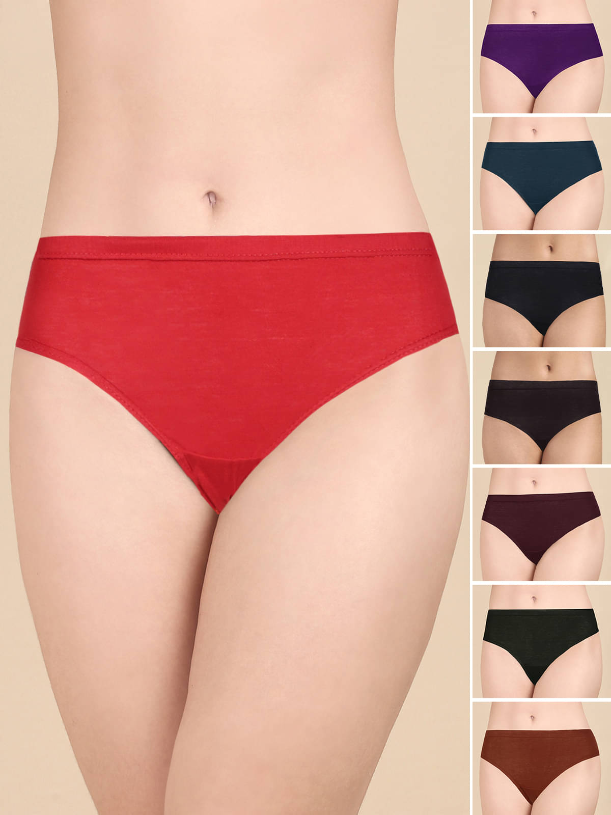     			LUX PARKER Cotton Hipster ( Multicolor2 , Pack of 8 )