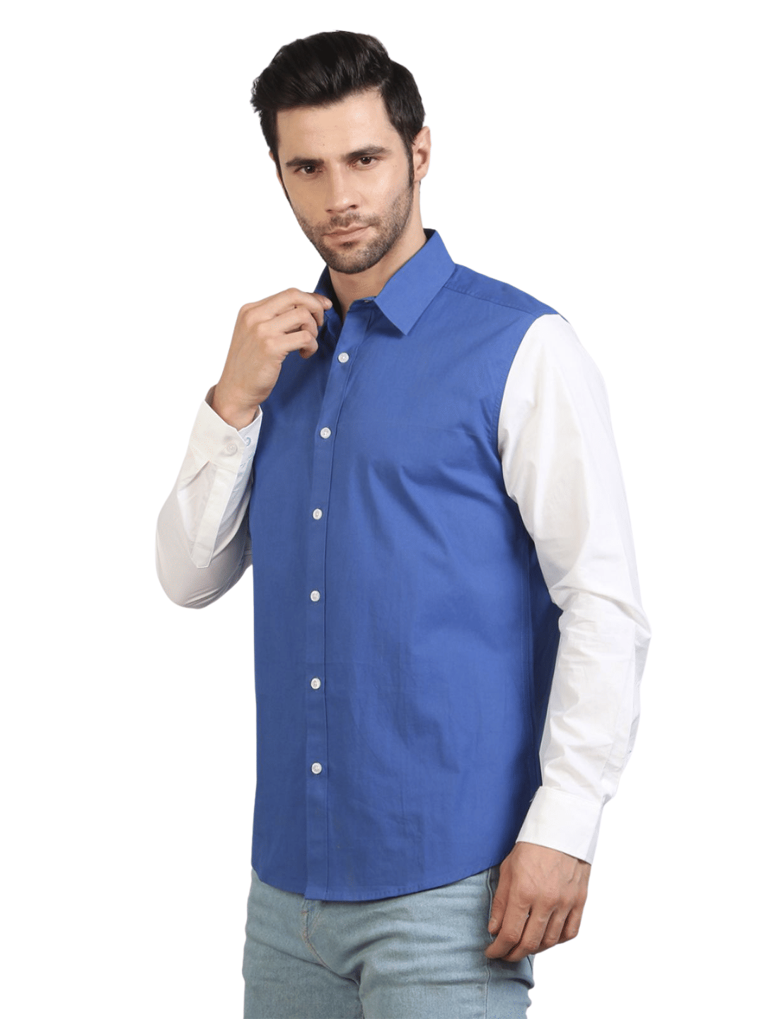     			Life Roads 100% Cotton Regular Fit Solids Full Sleeves Men's Casual Shirt - Blue ( Pack of 1 )