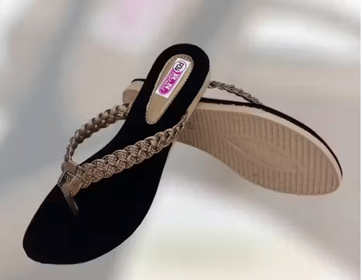     			M/s Ramsar Footwear Black Women's Flats