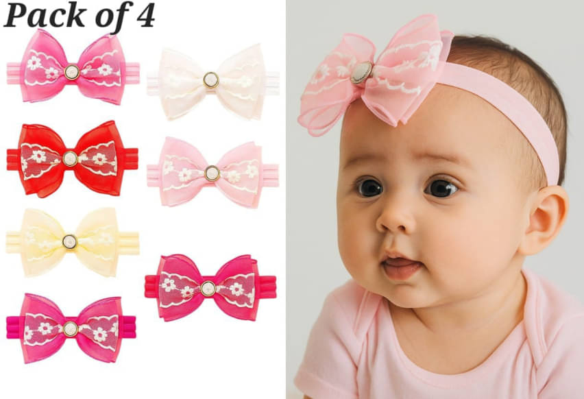     			Medbuddy Multi Girls Head Band ( Pack of 4 )