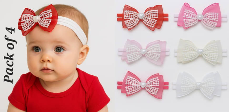     			Medbuddy Multi Girls Head Band ( Pack of 4 )