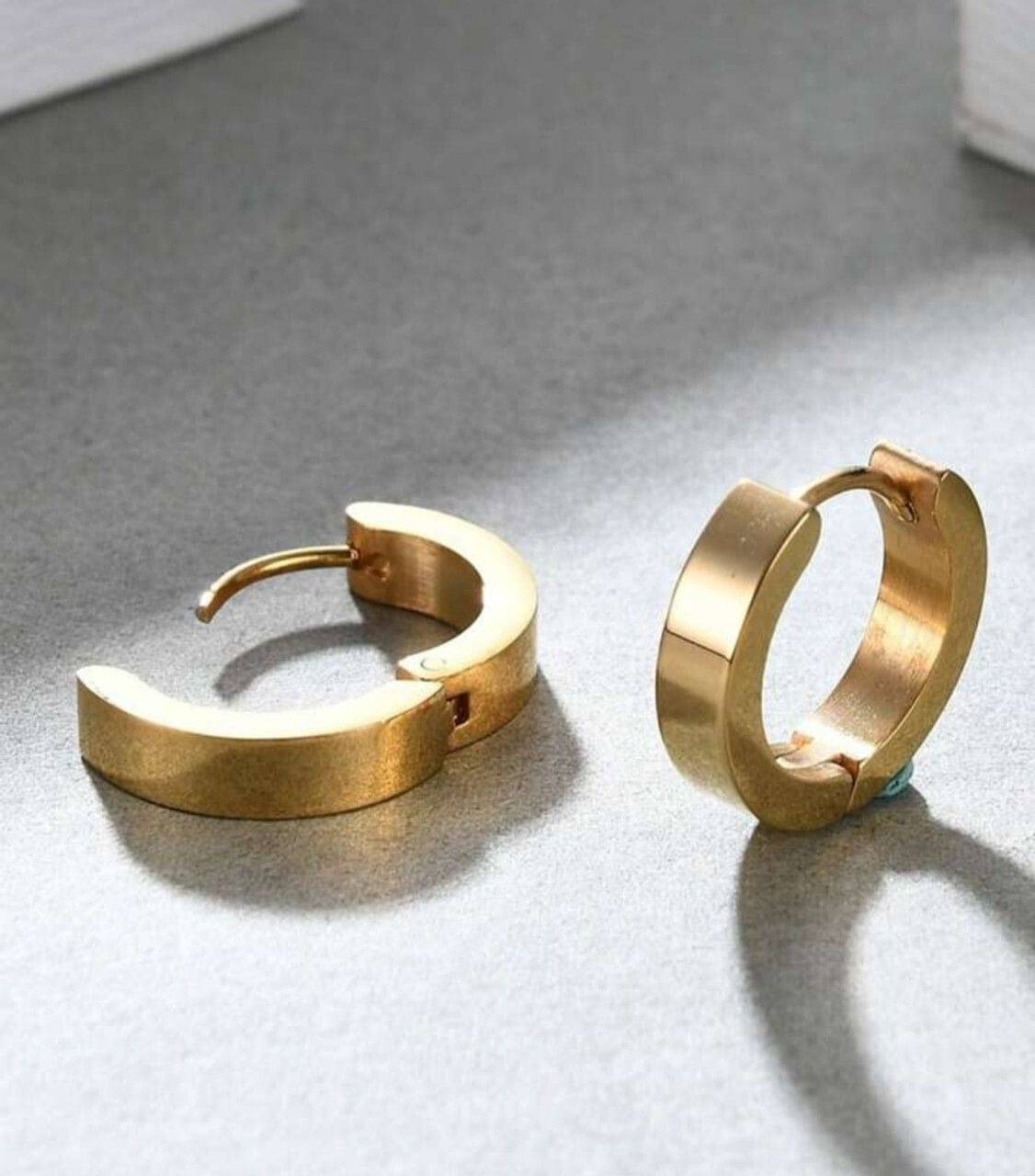     			Mehak Creation Gold Hoops Earrings ( Pack of 1 )