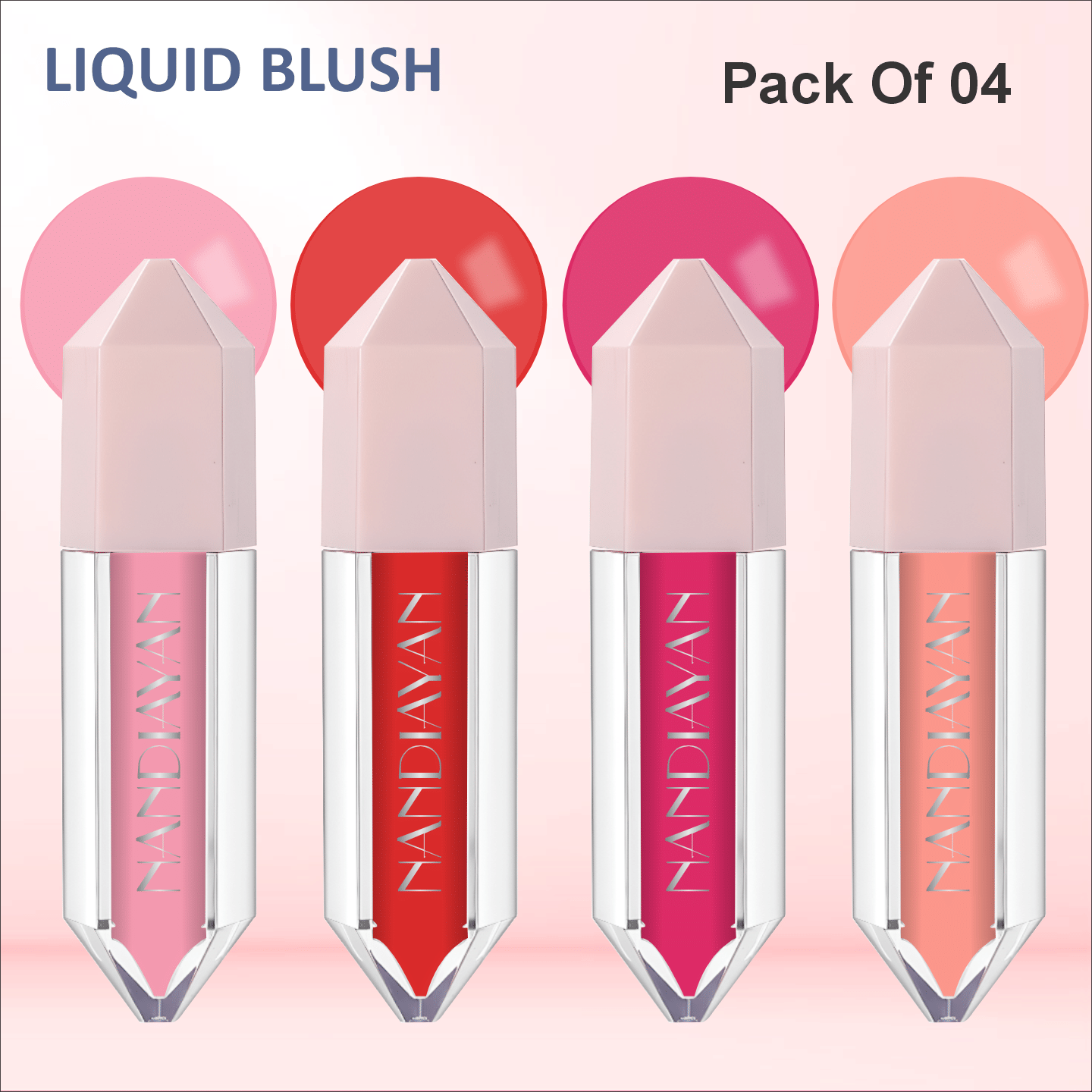     			NANDIAYAN Liquid Blush PINK,RED,PEACH Multi 10 mL