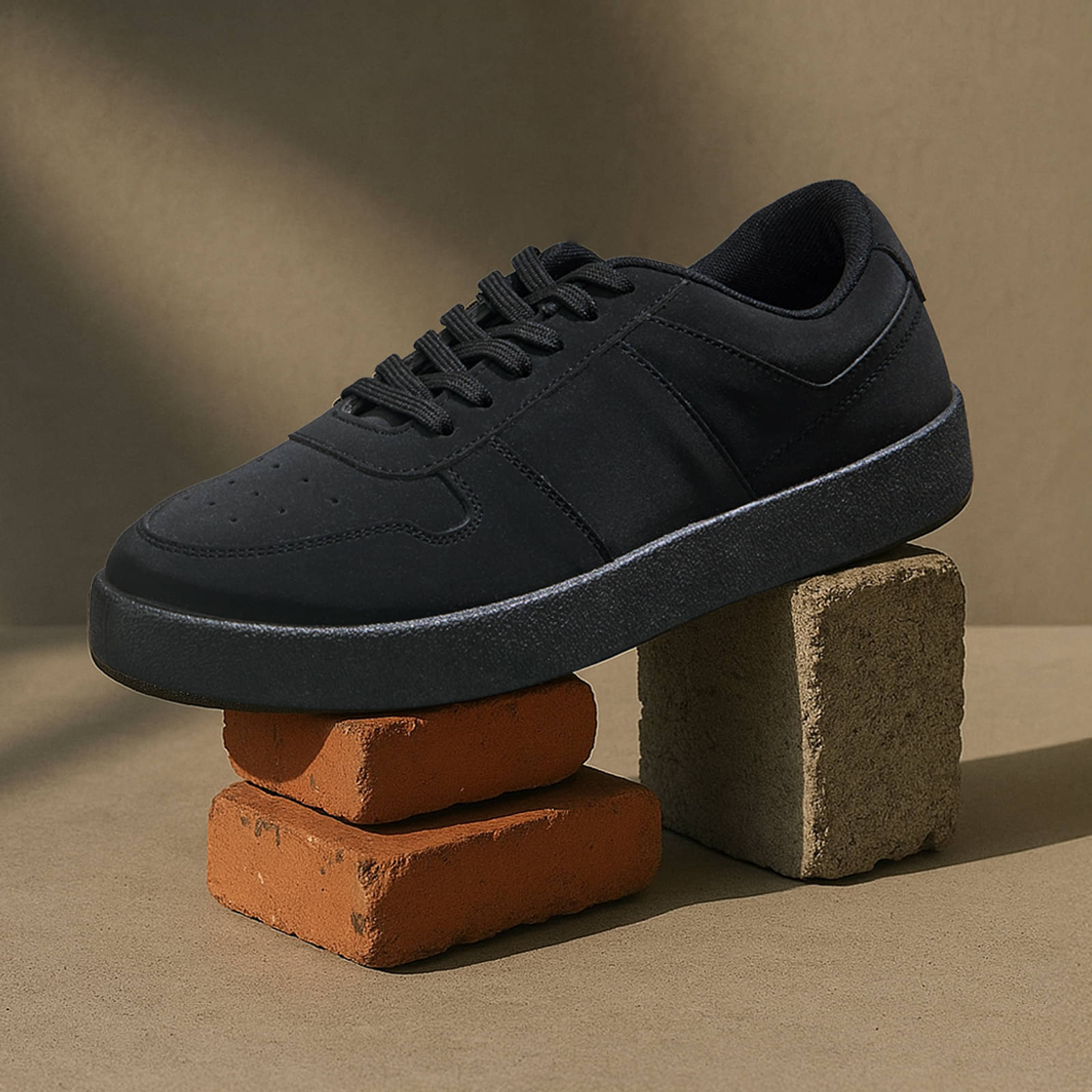     			Neemans Black Men's Sneakers